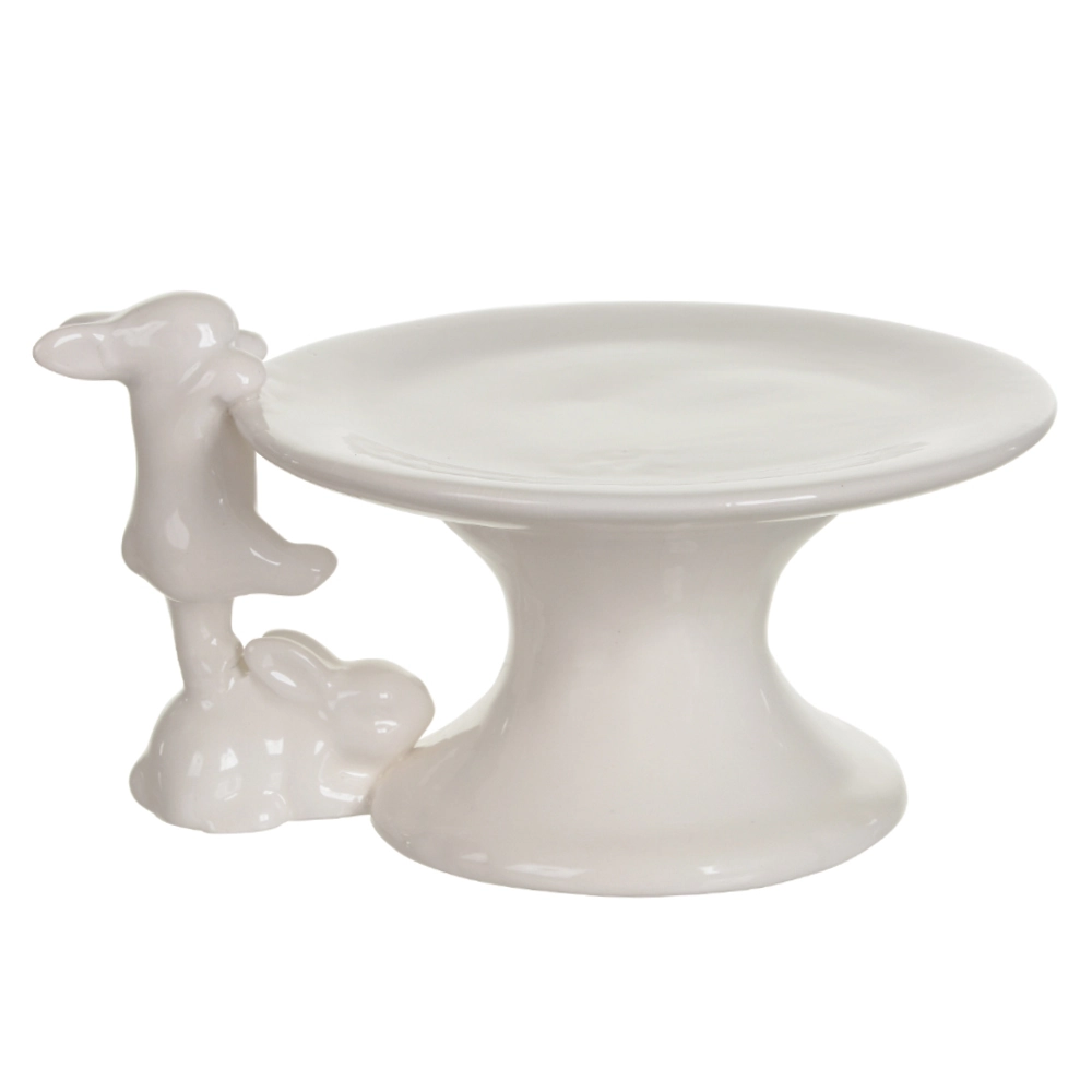 Bandeja Decorativa Coelho Pascoas Brancos 17x14x9.2cm 45842001 Dea