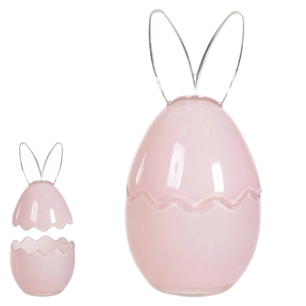 Pote Decorativo Vidro Rosa 8.5x8.5x17cm 45957001 Dea