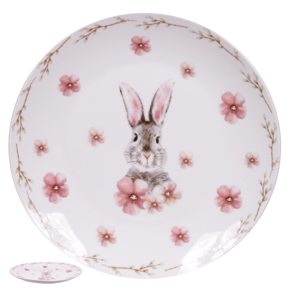 Coelho Pascoa Decorativo Branco Rosa 26.67d 46014001 Dea