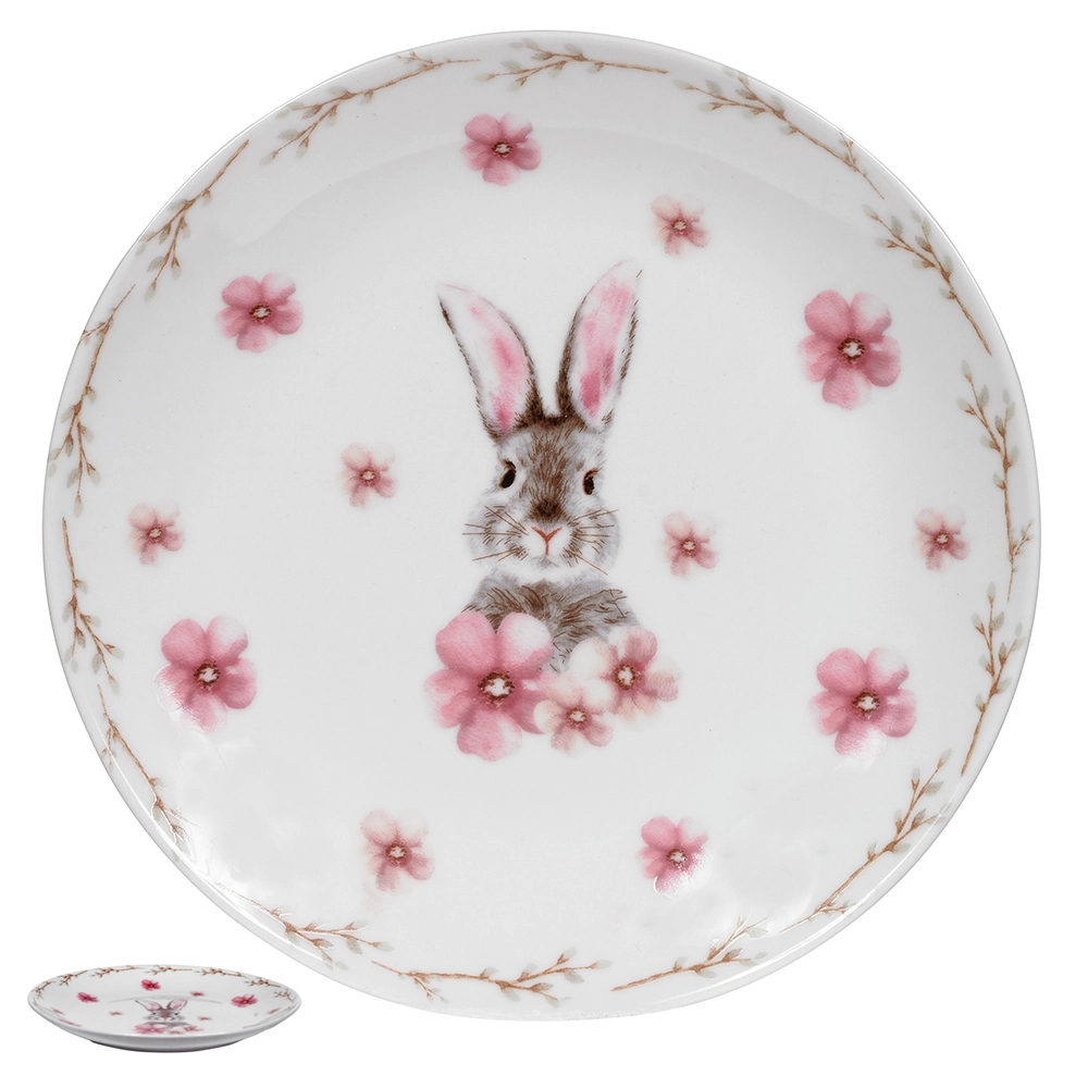 Coelho Pascoa Decorativo Branco Rosa 19.05d 46016001 Dea