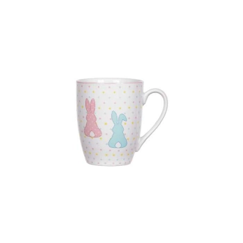 Caneca Decor Pascoa Coelho 10,6cm Cores Dea