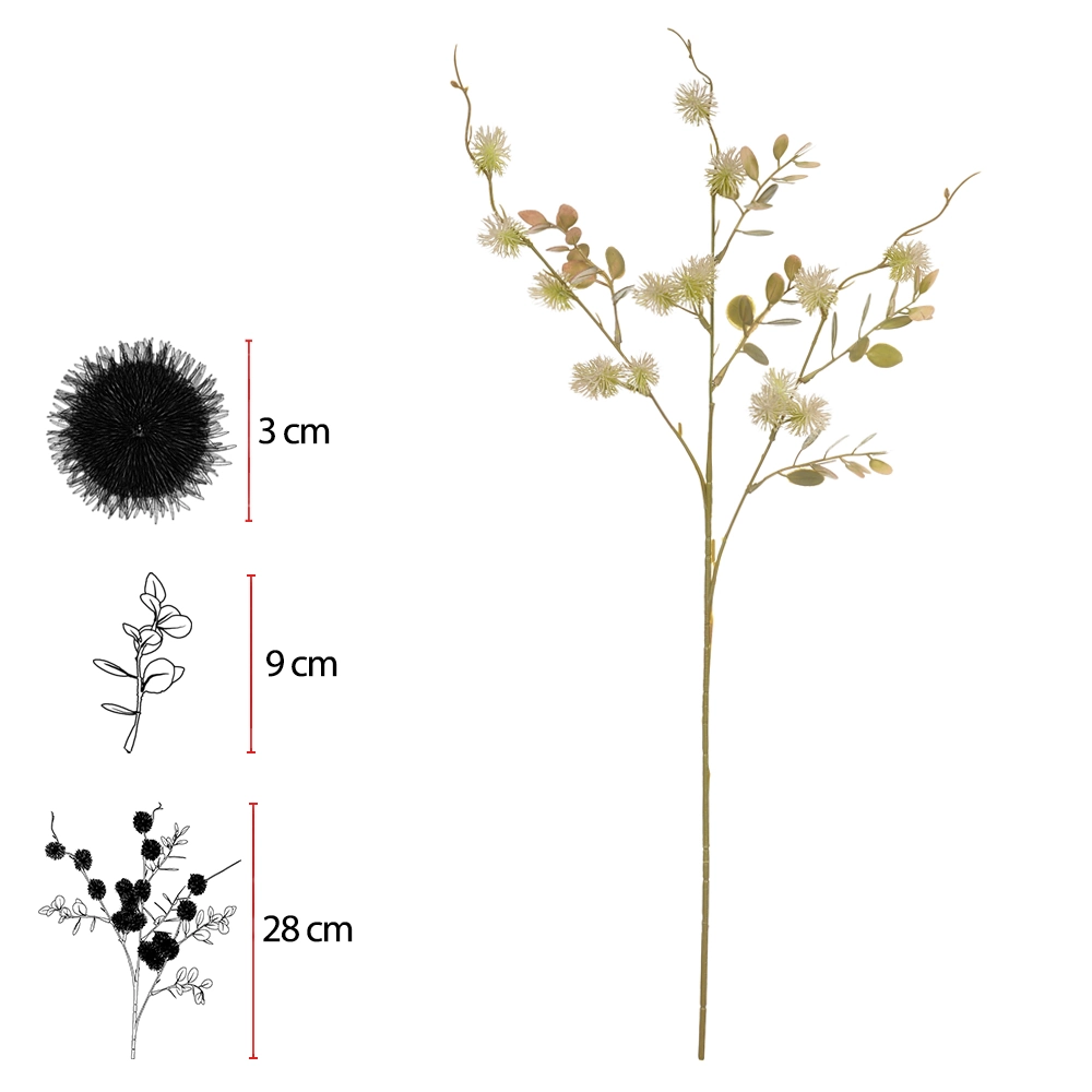 Capim Mamona Creme Outono 63cm X16 46086003 Flor Arte