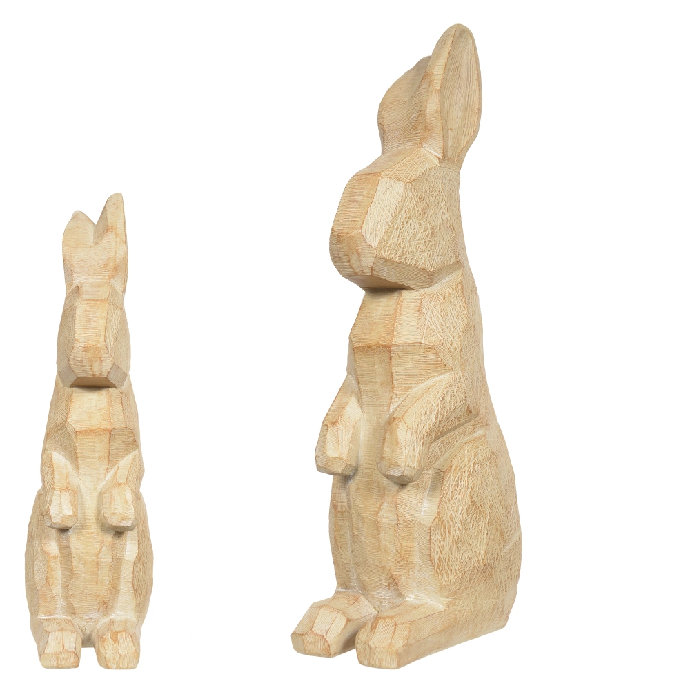 Coelho Pascoa Resina Bege 52.4x24.6cm 46130001 Dea