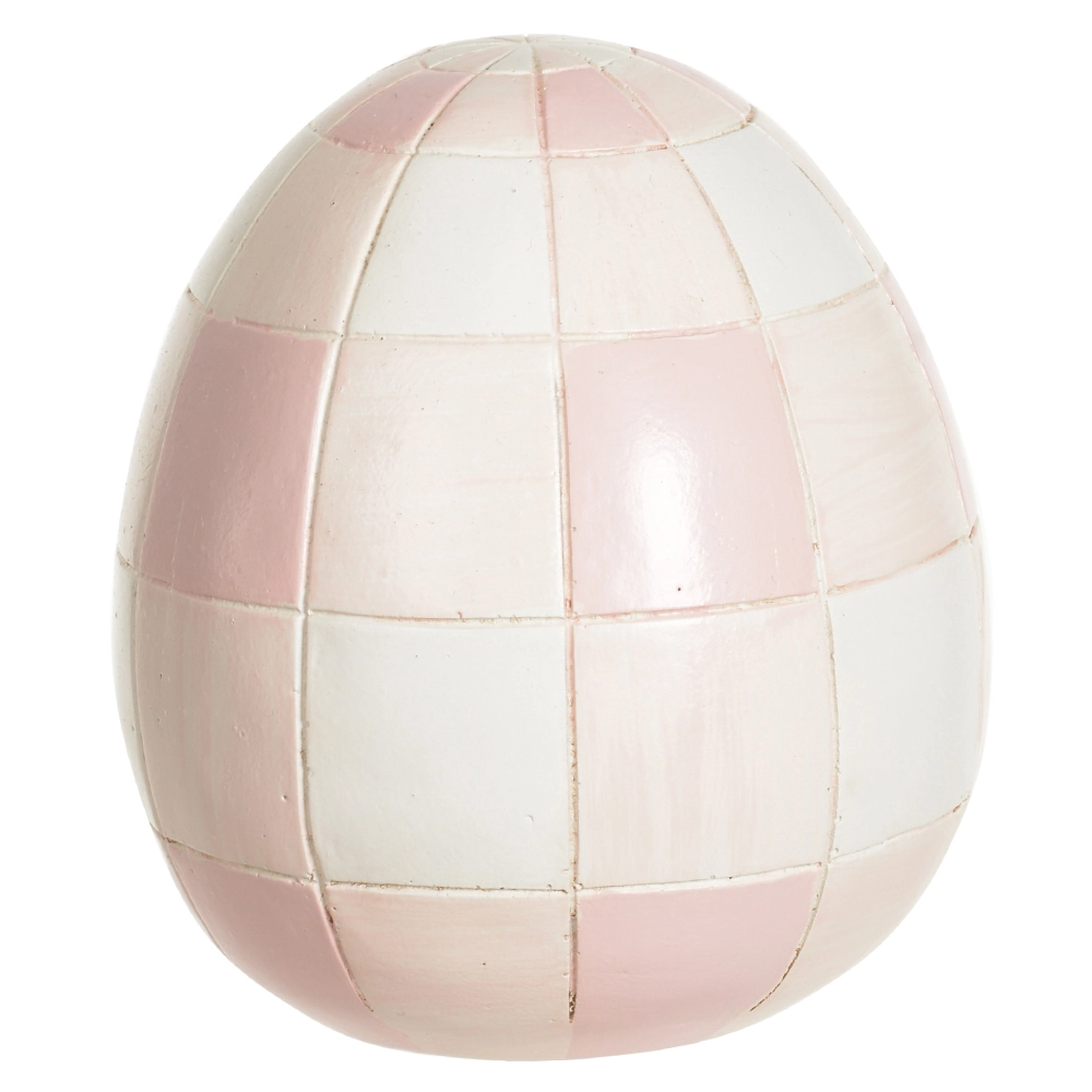 Ovo Decorativo Resina Rosa 10.5x9.5cm 46139001 Dea