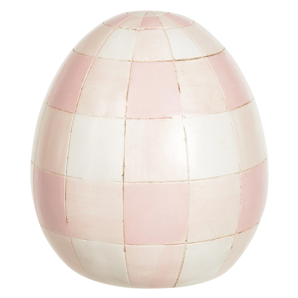 Ovo Decorativo Resina Rosa 15.5x14.5cm 46146001 Dea