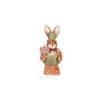 Boneco Pascoa Coelho Em Pe 40cm Verde Dea