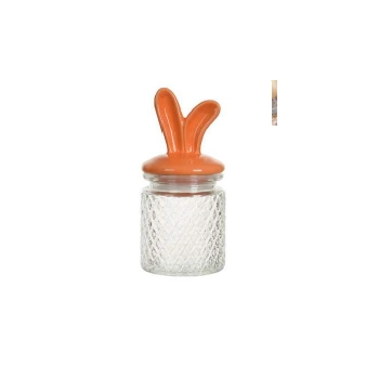 Vaso Decor Pascoa C/tampa 15cm Laranja Dea