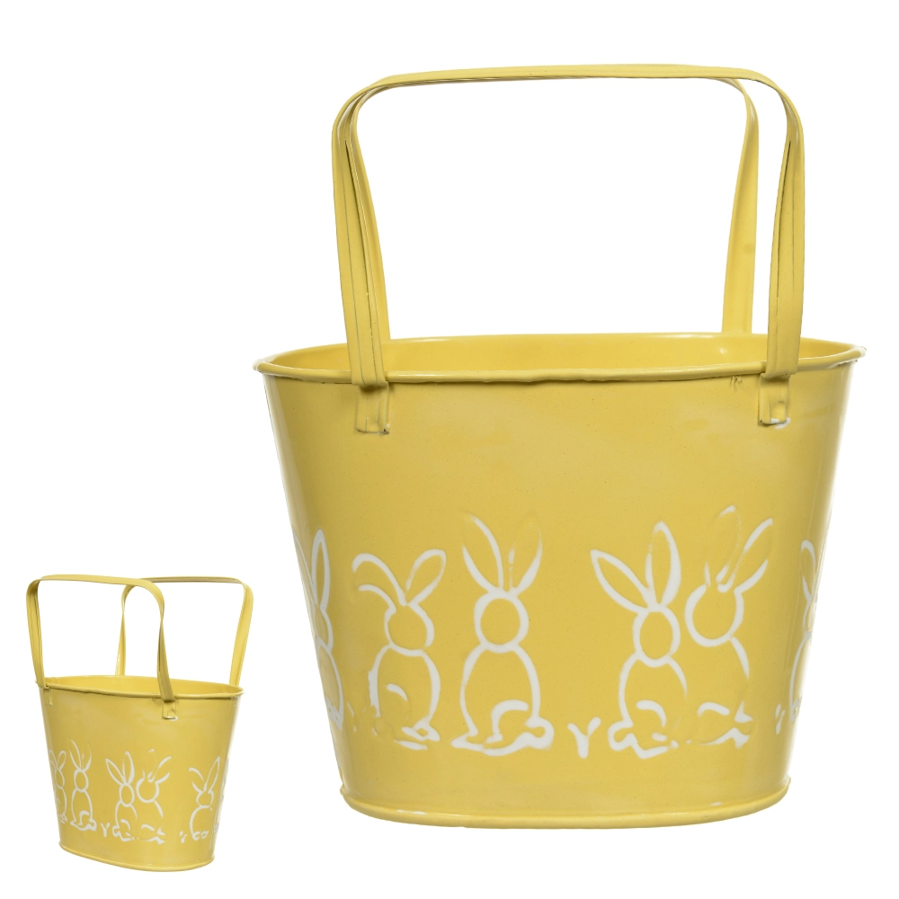 Vaso Decorativo Metal Amarelo 21x17x12cm 46524003 Dea
