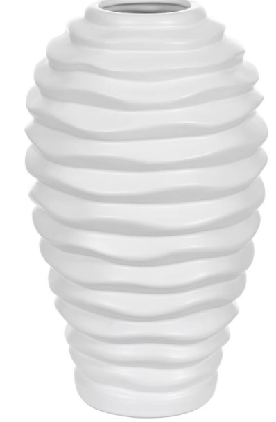 Vaso Ceramica Branco 35cm 20d 46574001 Dea