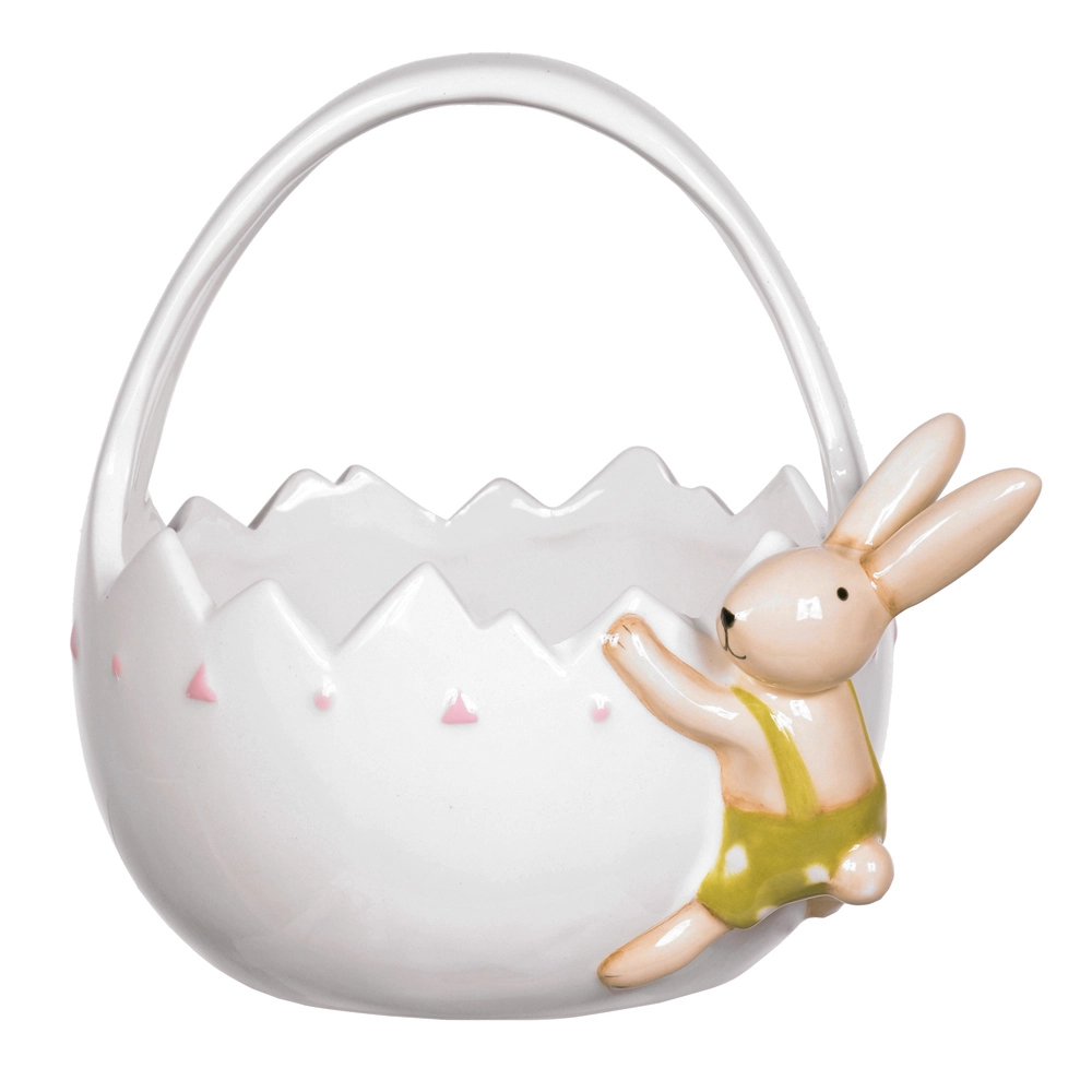 Vaso Coelho Pascoa Colorido 14.7x12.8x14.4cm 46596001 Dea