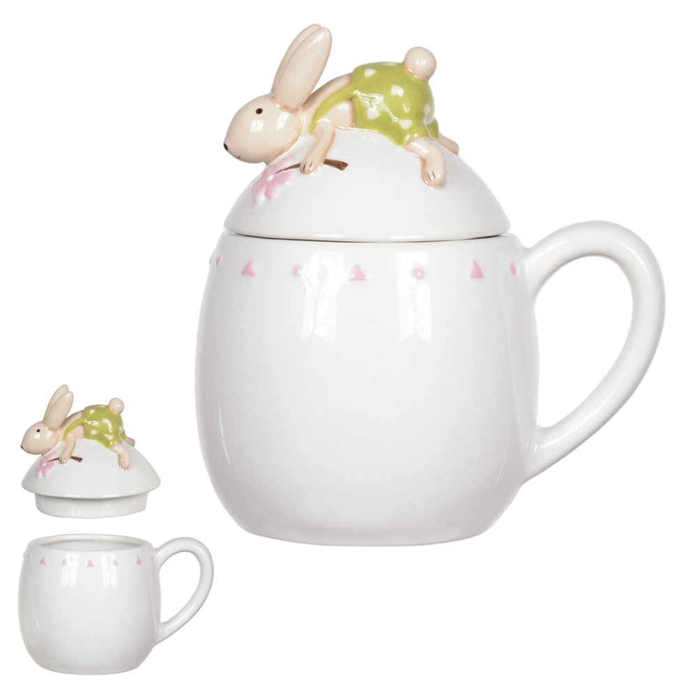 Pote Coelho Pascoa Colorido Tampa 14.3x10.5x15.4cm 46598001 Dea