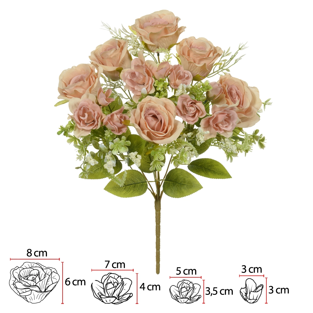Buque Rosa Cha Outono X15 43cm 46644008 Dea
