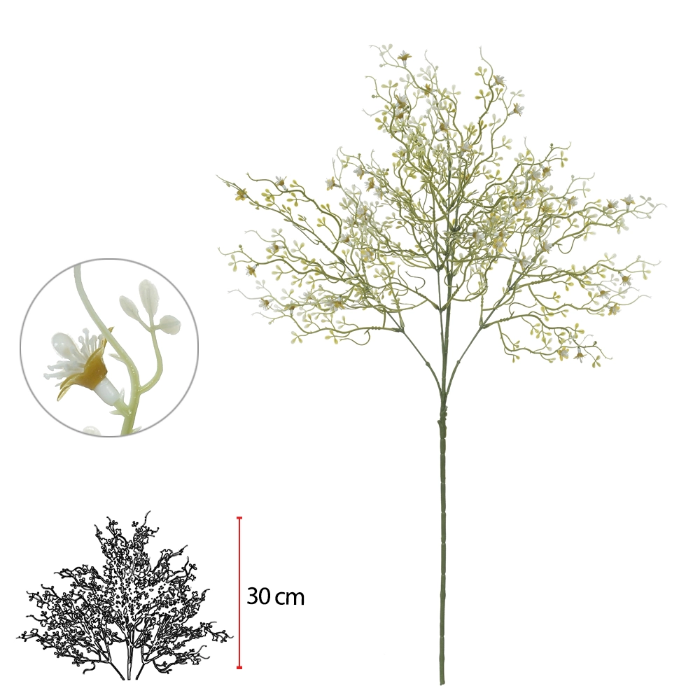 C.grass Flor Mini Plastico X25 Branco 67cm Florarte Vol. 10