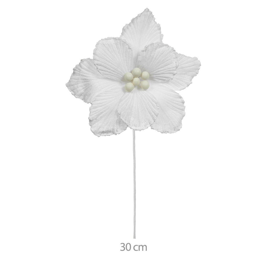 Flor Natal Aveludado Off White 27cm 52906001 Dea