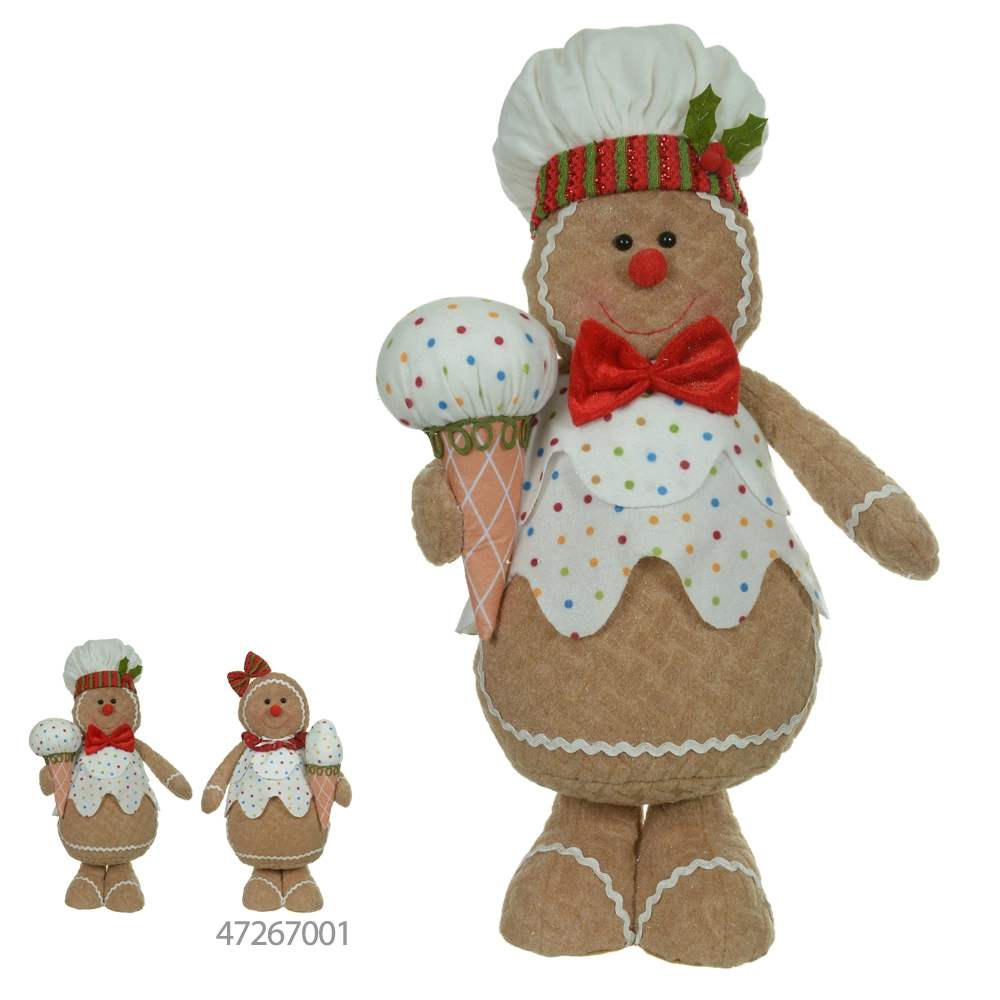 Boneco Natal Gingerbread Ice Cream Colorido 45cm 47266001 Dea