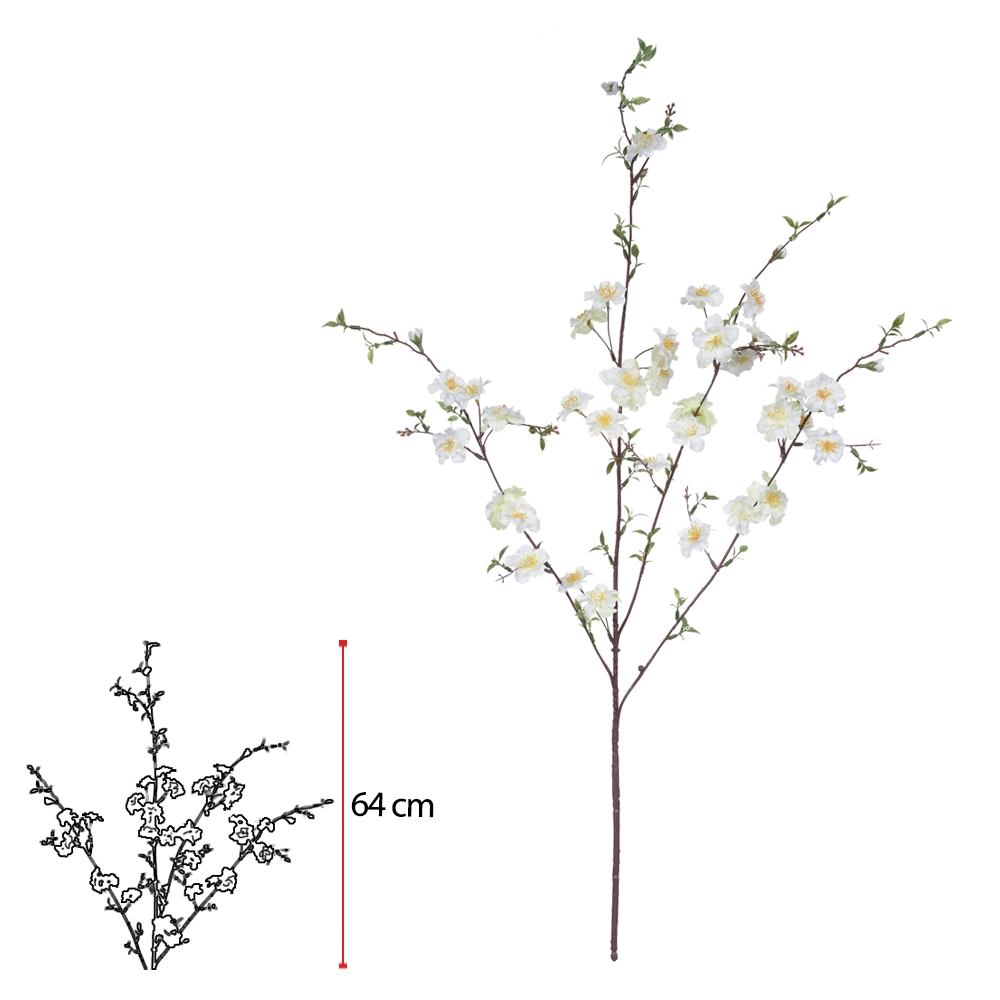 H Flor Cerejeira Creme 90cm
