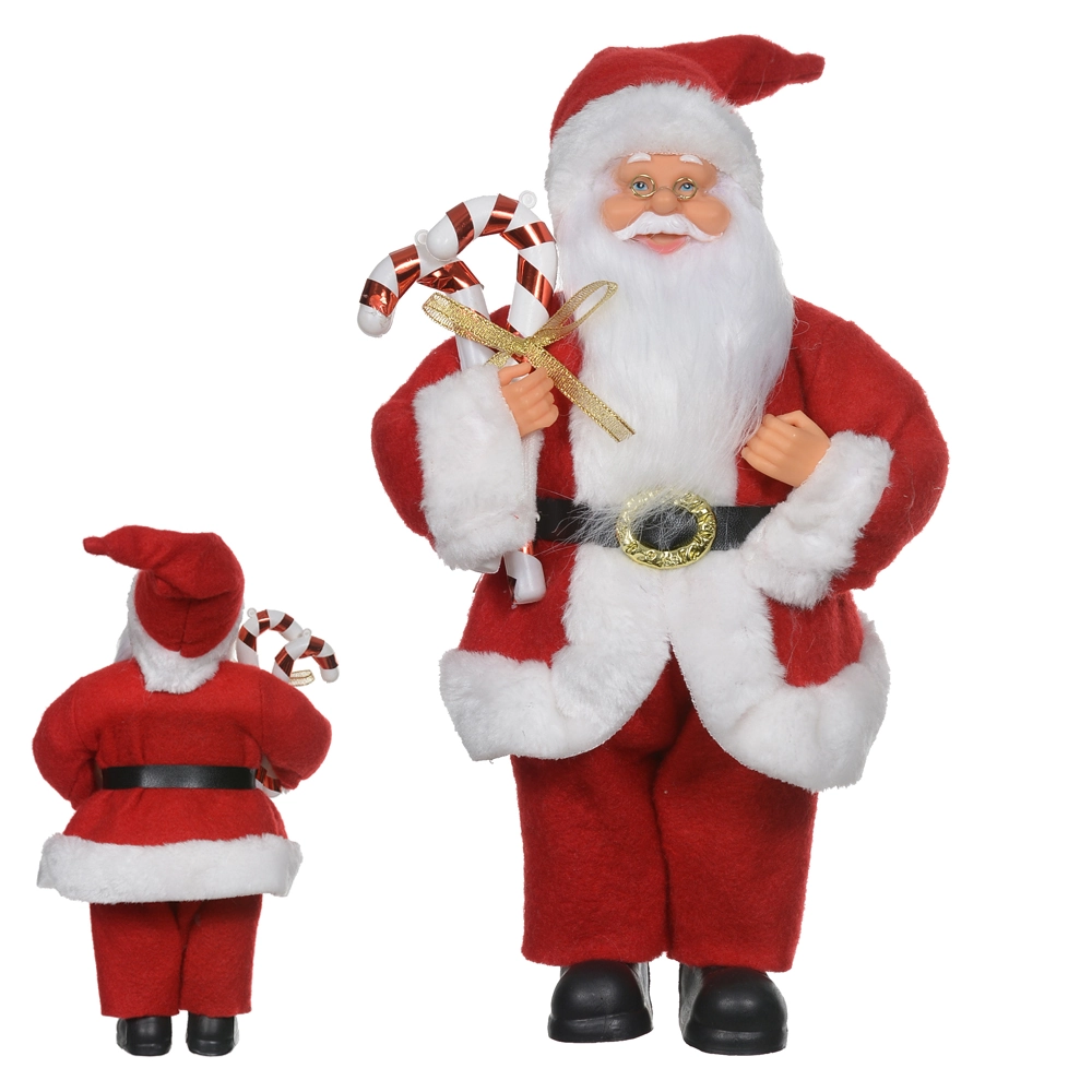Papai Noel Natal Em Pe Vermelho Branco 30cm 47611001 Dea