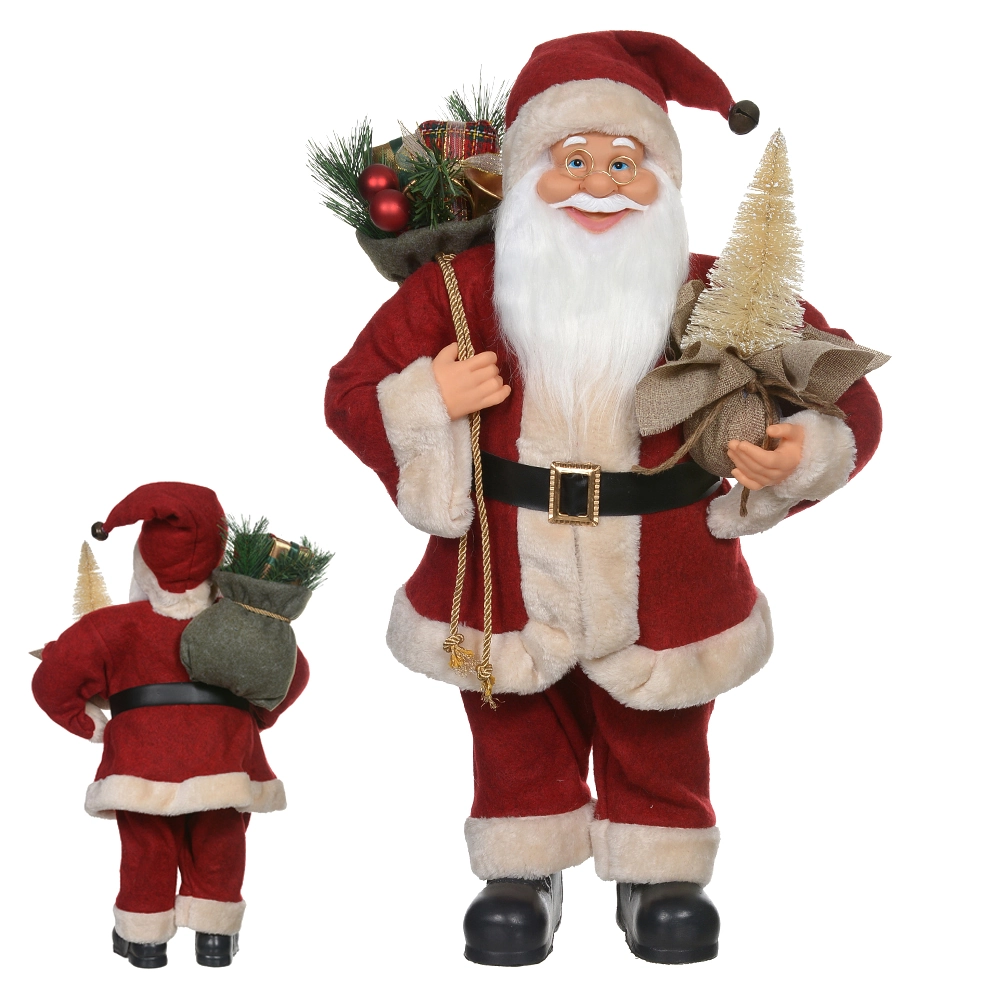 Papai Noel Natal Pe Vermelho Bege 60cm 47619001 Dea