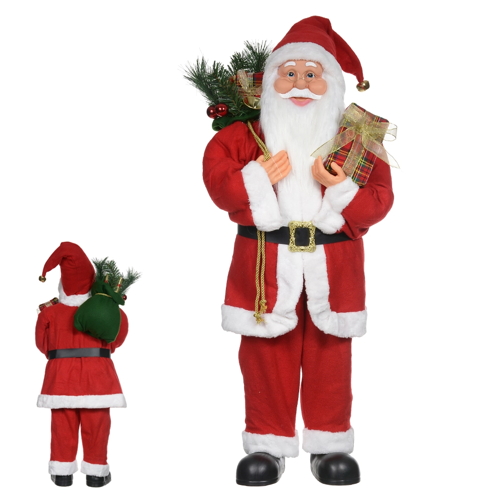 Boneco Papai Noel Em Pe Vermelho/branco 90cm Dea
