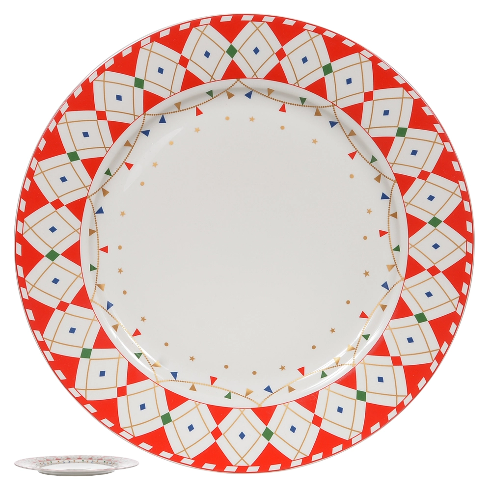 Prato Raso Natal Colorido 26.7cm 47692001 Dea