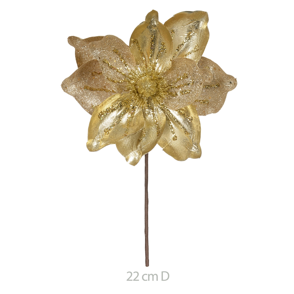 Haste Magnolia Glitter Dourado 30cm 47812001 Dea