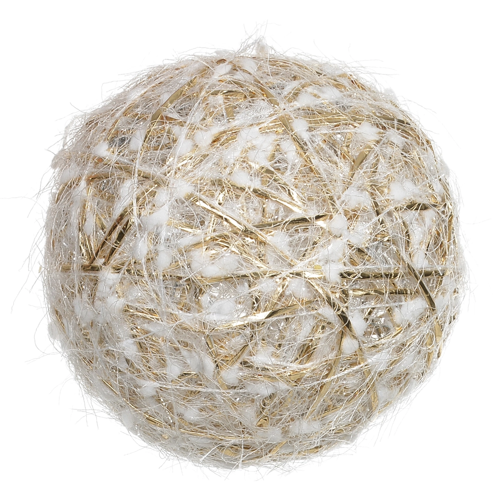 Bola Natal Aramada Dourado Branco 12cm 47819001 Dea