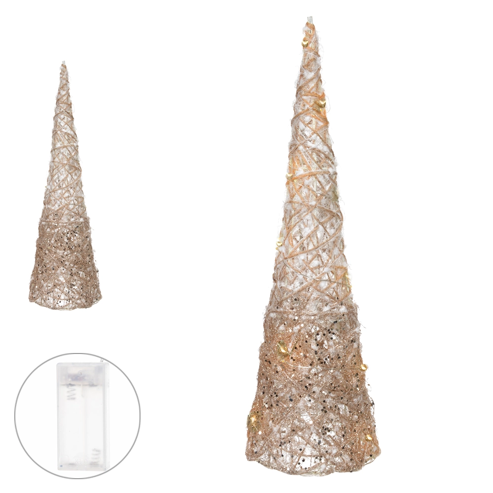 Arvore Natal Branco Champanhe 40cm 47842001 Dea