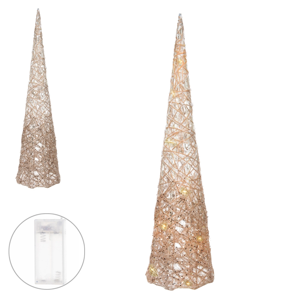 Arvore Natal Decorativa Branco/champanhe 60cm Dea