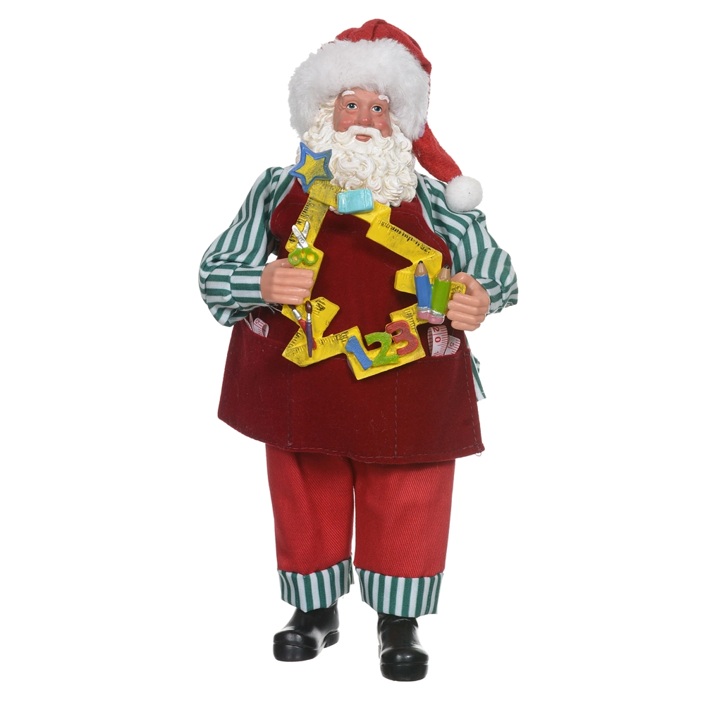 Resina Natal Papai Noel Professor Colorido 27.5cm 47860001 Dea