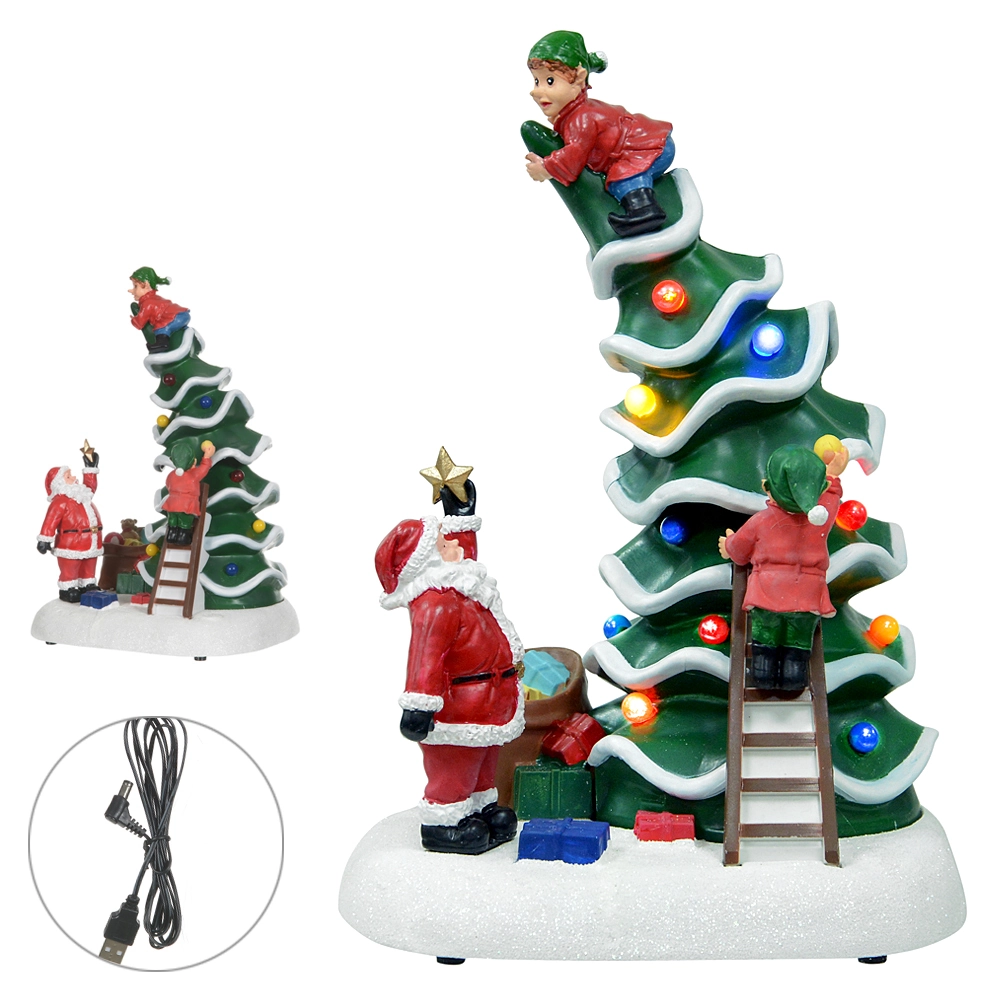 Enfeite Natal Vila Colorido Usb 19x14x28cm 47874001 Dea