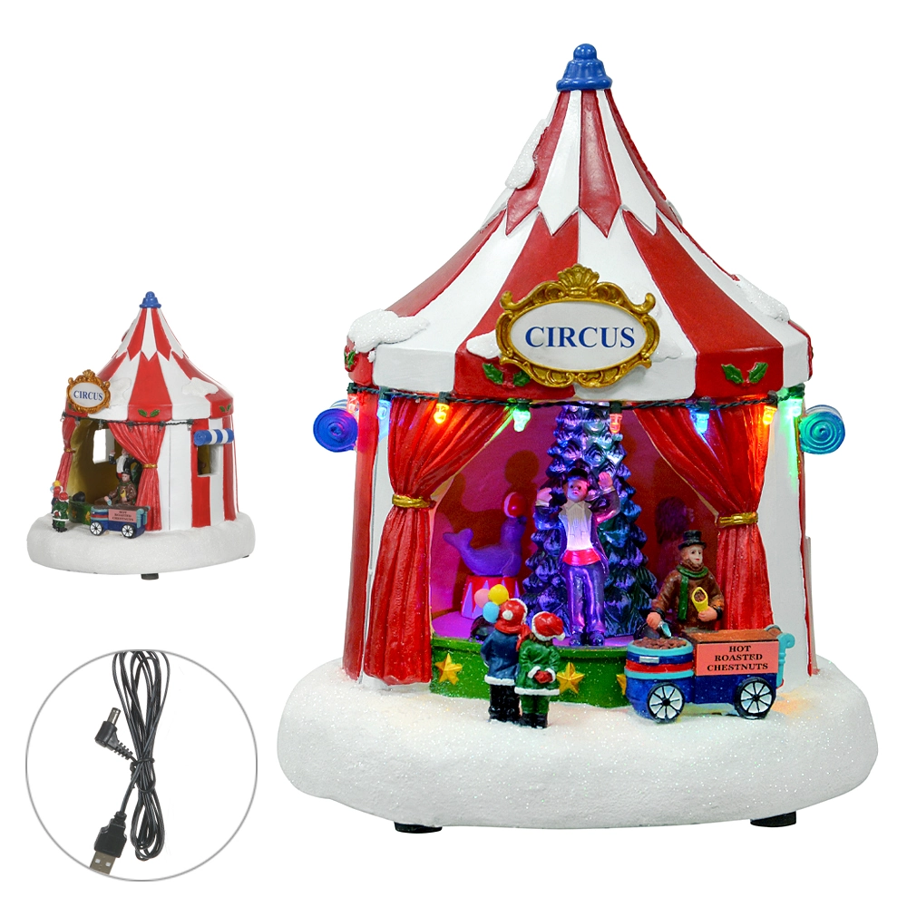 Enfeite Natal Vila Colorido Usb 21x21x24cm 47876001 Dea