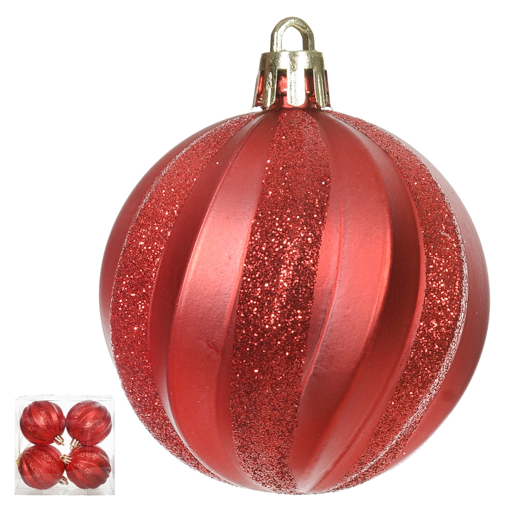 Bola Natal Vermelha 6cm 4un 47923002 Dea