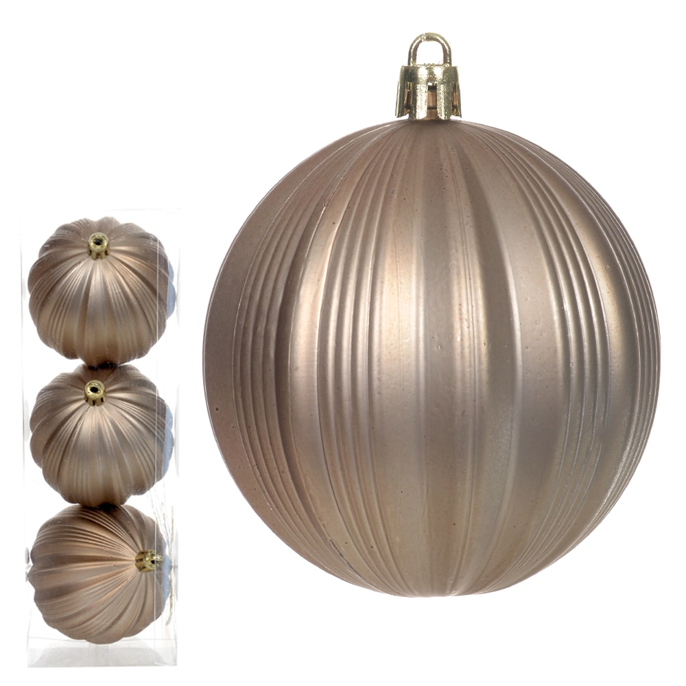 Bola Natal Grafite 8cm 3un 47935004 Dea