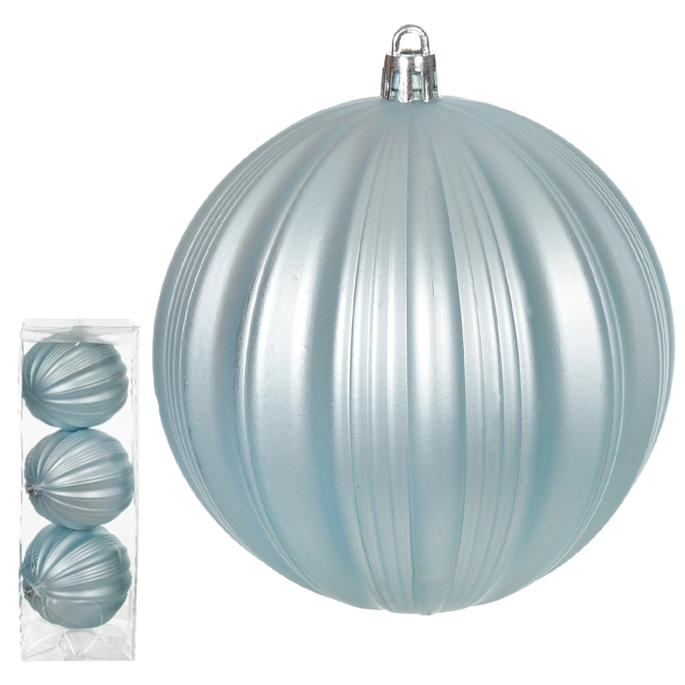 Bola Decorada Natal No Pvc C3 Und Azul Claro 10cm 47936001 Dea