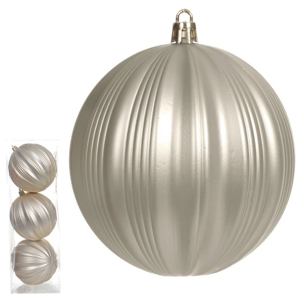 Bola Natal Champanhe 10cm 3un 47936002 Dea