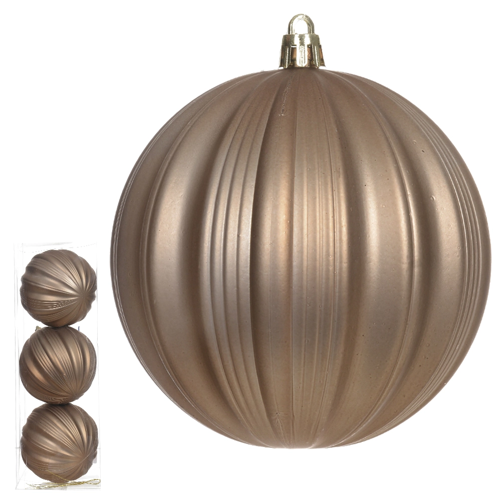 Bola Natal Marrom 10cm 3un 47936003 Dea