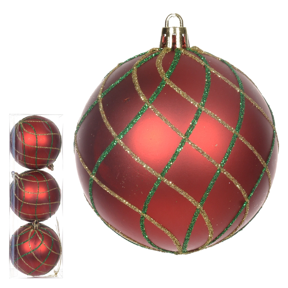Bola Natal Colorida 8cm 3un 47940001 Dea