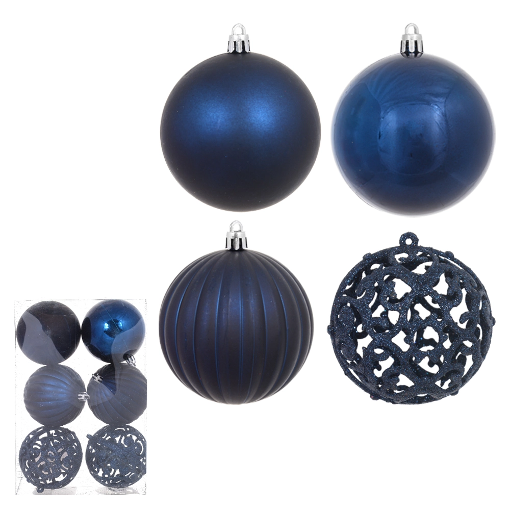 Bola Natal Azul Escuro 8cm 6un 47947005 Dea