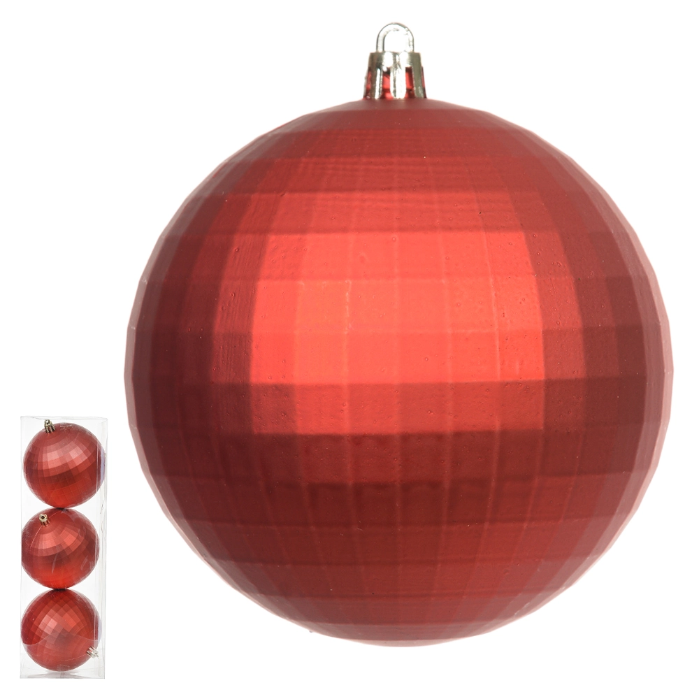 Bola Natal Vermelha 10cm 3un 47951002 Dea