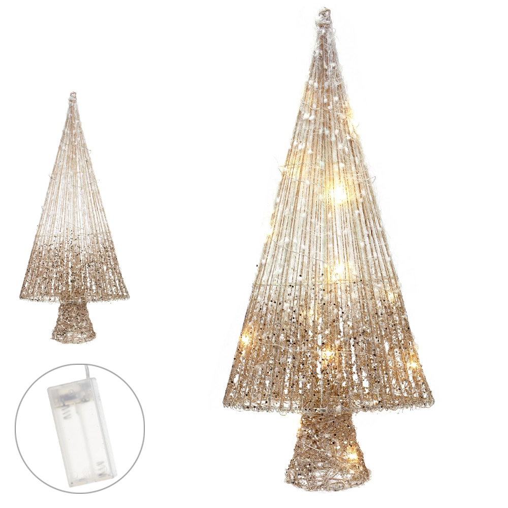Arvore Natal Led Branco Champanhe 50cm 47973001 Dea