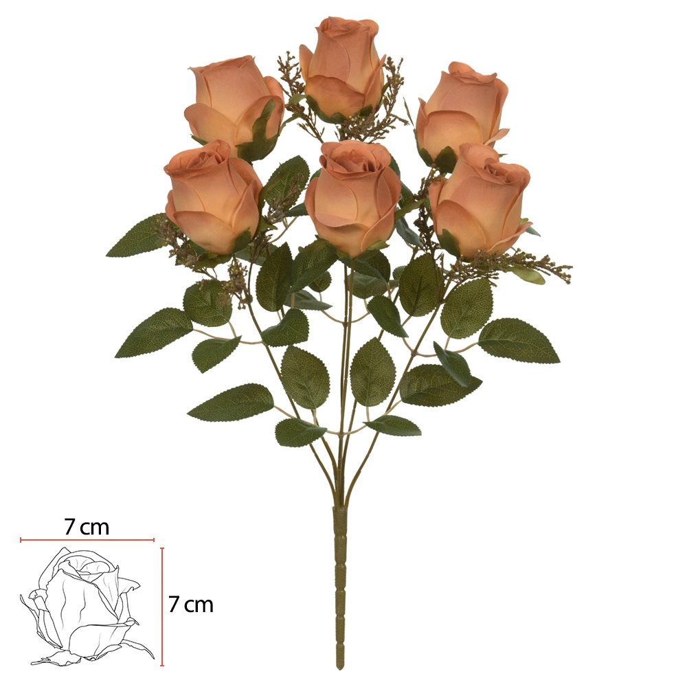 B Rosa Botao X6 Laranja Outono 44cm