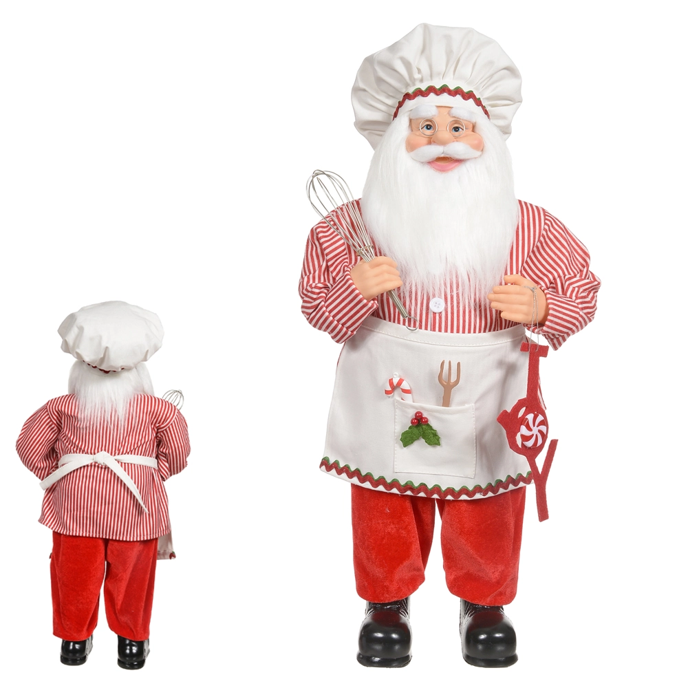 Papai Noel Natal Cozinheiro Pe Vermelho 60cm 48011001 Dea