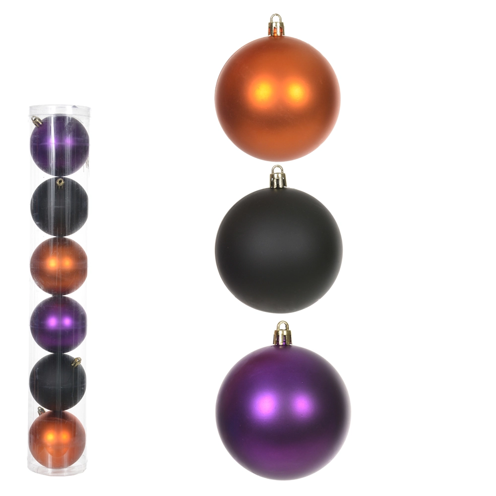 Bola Natal Tubo Fosca Colorido 8cm 6un 48191011 Dea