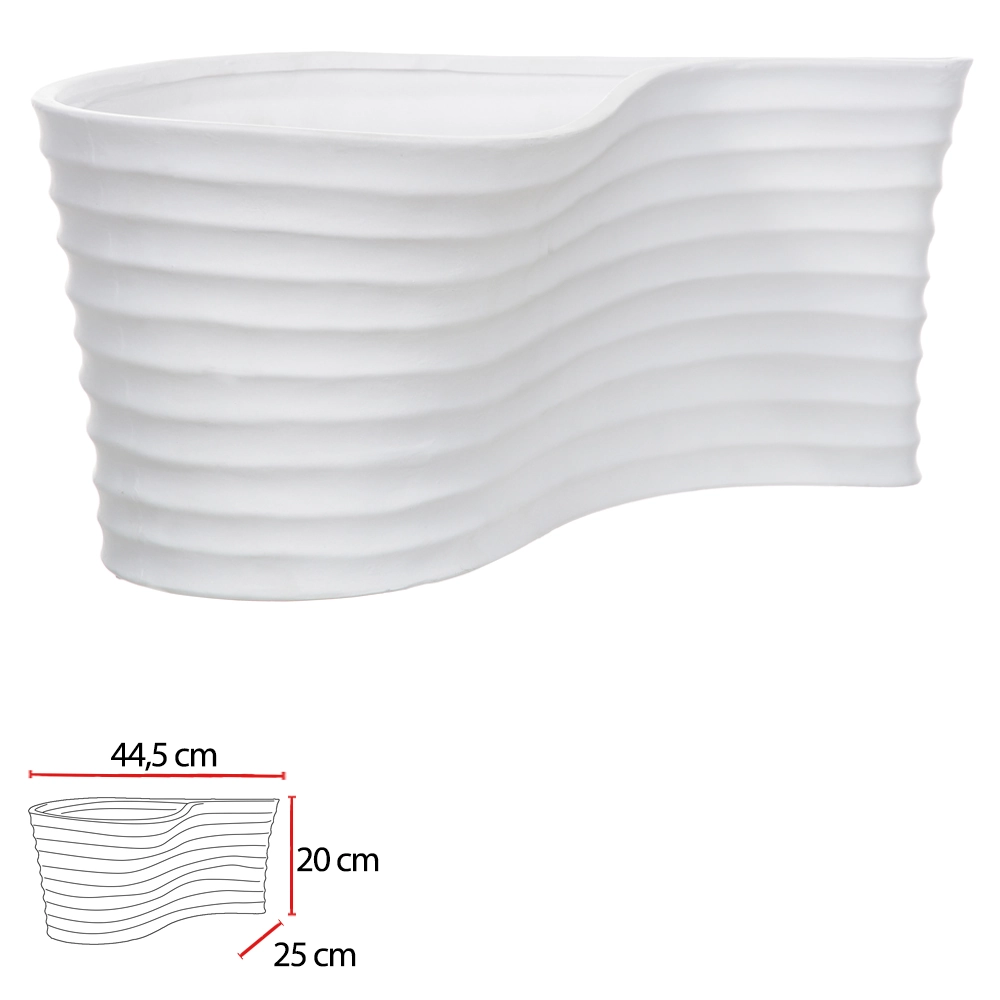 Vaso Ceramica Branco 20x44.5x25cm 48324001 Dea