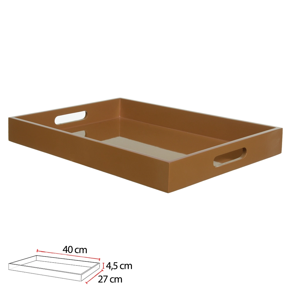 Bandeja Mdf Marrom 4.5x40x27cm 48416001 Dea