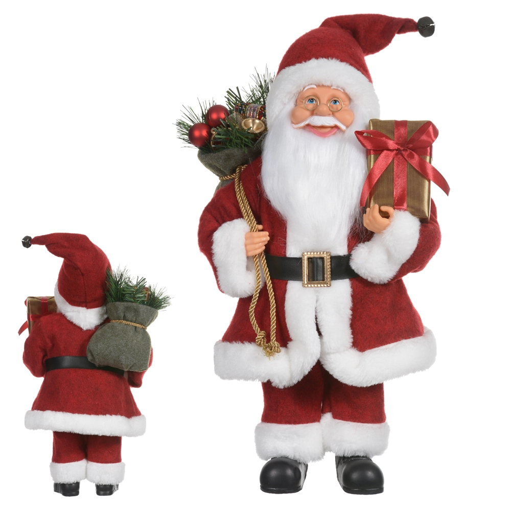 Papai Noel Natal Pe Vermelho Branco 40cm 48591001 Dea