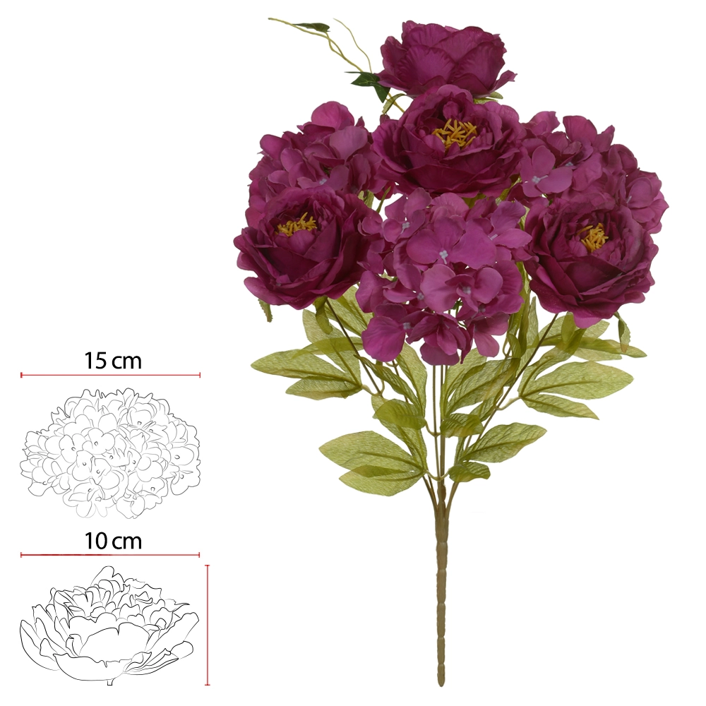 Buque Peonia Hortensia Ucsia Outono X7 51cm 42417021 Dea