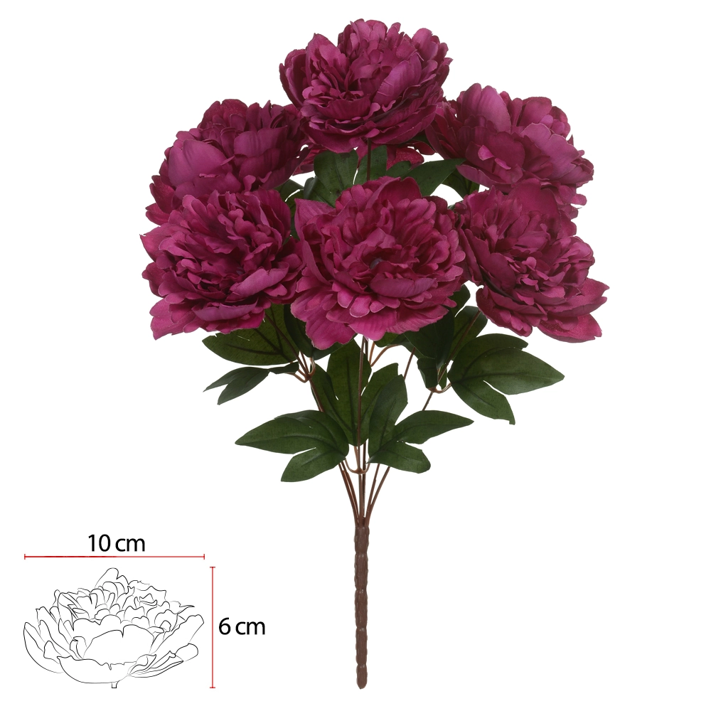 Buque Peonia Fucsia Outono X7 50cm 43376011 Dea
