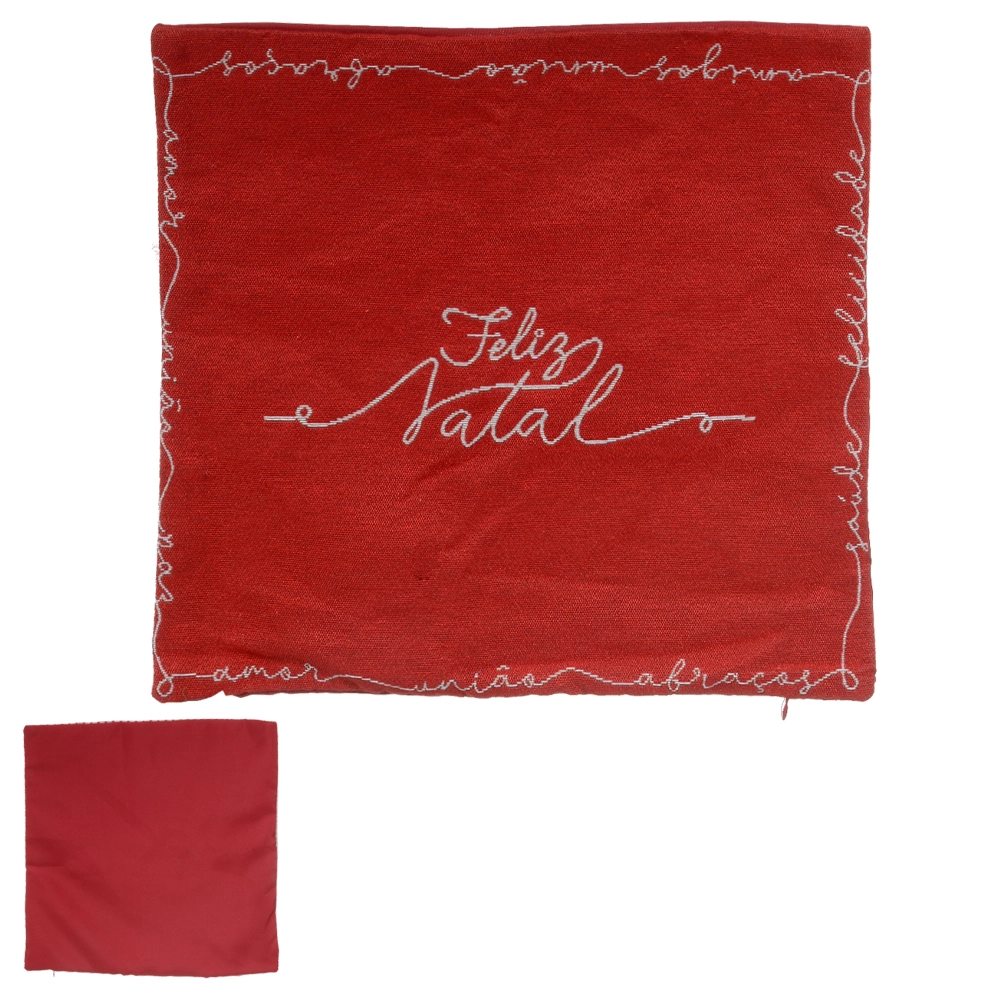Capa Almofada Natal Tecido Verm Bco 45x45cm 48842001 Dea