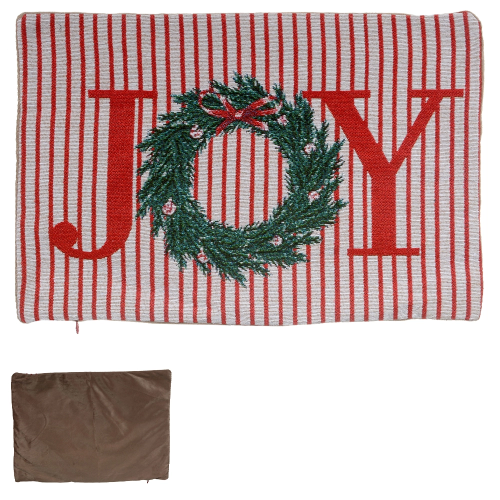 Capa Almofada Natal Tecido Verm Bco 32x48cm 48863001 Dea